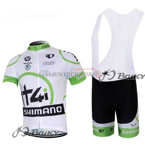 Abbigliamento Ciclismo 1t4i 2012 verde e bianco
