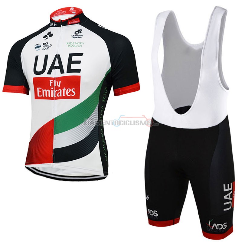 Abbigliamento Ciclismo UAE Manica Corta 2017 Blu