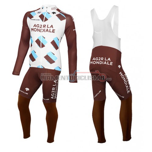 Abbigliamento Ciclismo Ag2r ML 2015 bianco e marrone