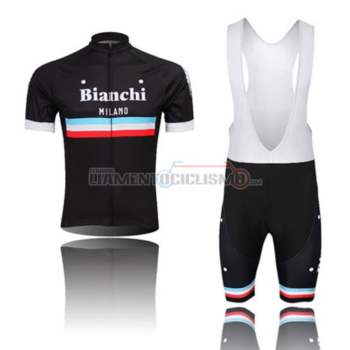 Abbigliamento Ciclismo Bianchi 2014 nero e celeste