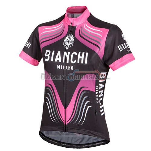 Abbigliamento Ciclismo Bianchi 2016 nero e fuxia