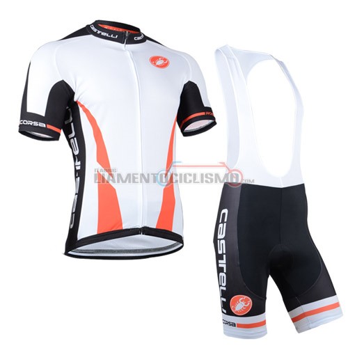 Abbigliamento Ciclismo Castelli 2014 bianco e arancione