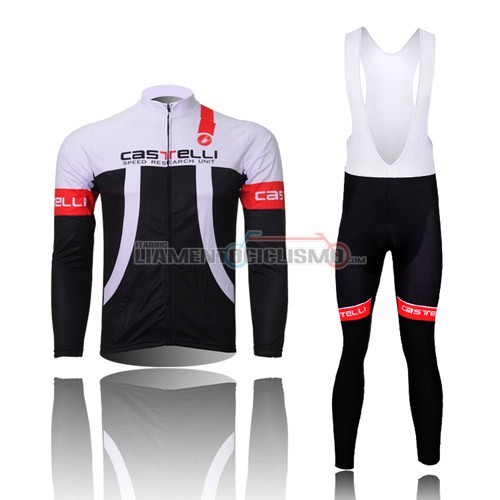 Abbigliamento Ciclismo Castelli ML 2012 bianco e nero