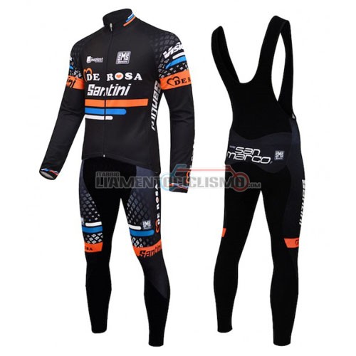 Abbigliamento Ciclismo DE ROSA ML 2016 nero e arancione