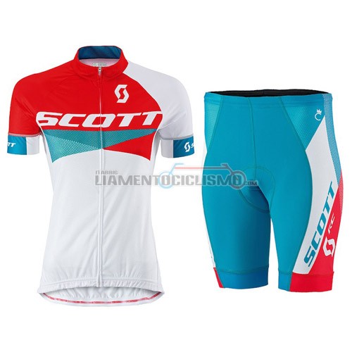 Donne Abbigliamento Ciclismo Scott 2016 bianco e blu