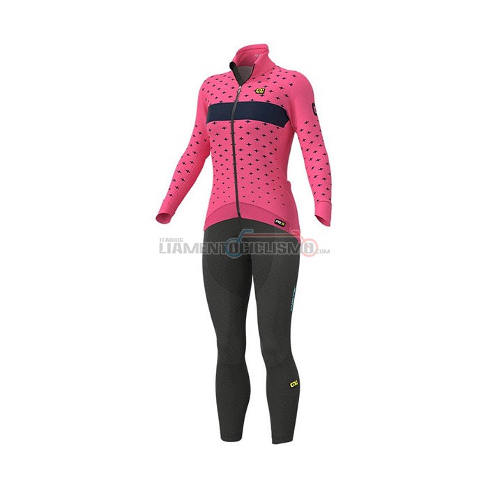 Abbigliamento Ciclismo Donne ALE Manica Lunga 2021 Rosa