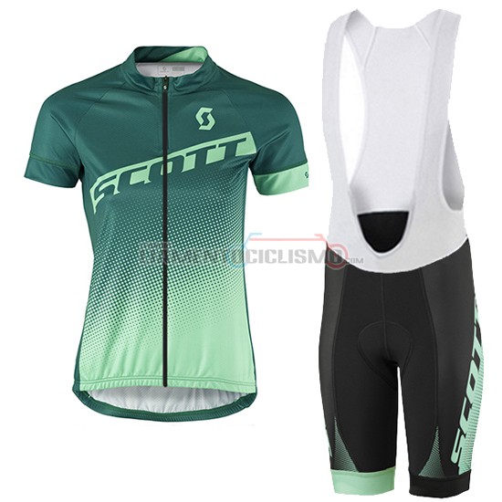 Donne Abbigliamento Ciclismo Scott 2016 verde e bianco