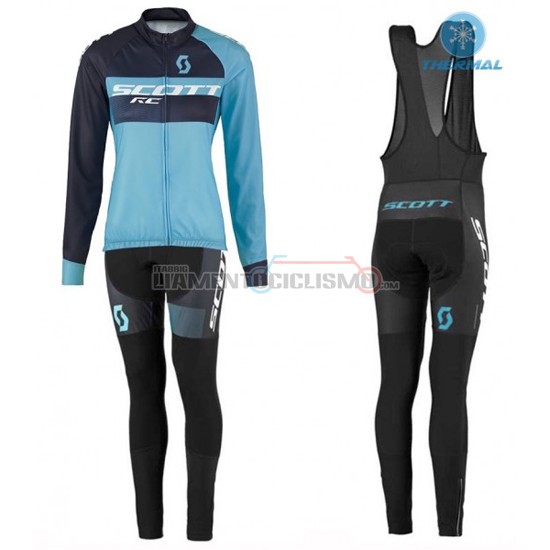 Donne Abbigliamento Ciclismo Scott ML 2016 blu e nero