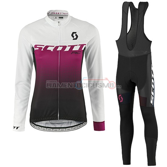 Donne Abbigliamento Ciclismo Scott ML 2016 rosso e bianco