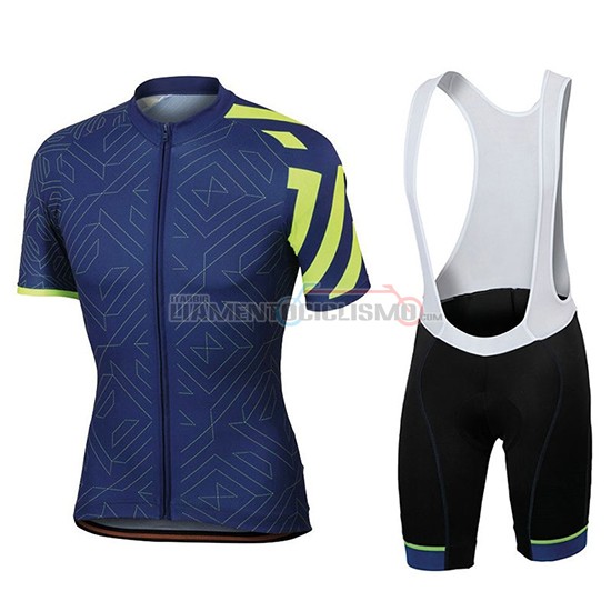 Abbigliamento Ciclismo Sportful Manica Corta 2018 Prism Spento Blu