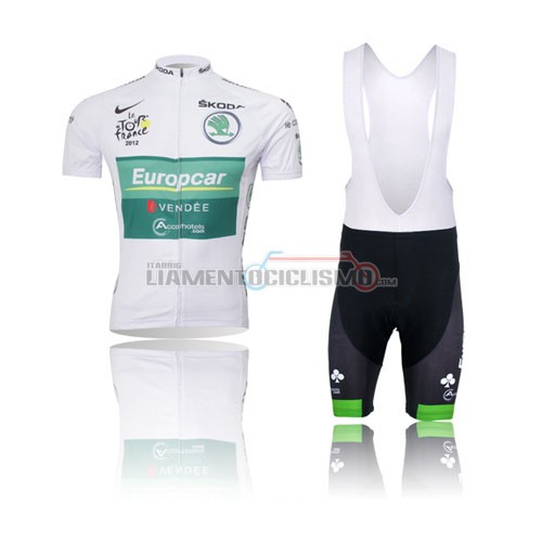 Abbigliamento Ciclismo Europcar 2012 verde e bianco