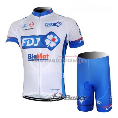 Abbigliamento Ciclismo Fdj 2012 bianco e blu