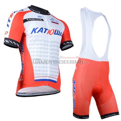Abbigliamento Ciclismo Katusha 2015 arancione e bianco