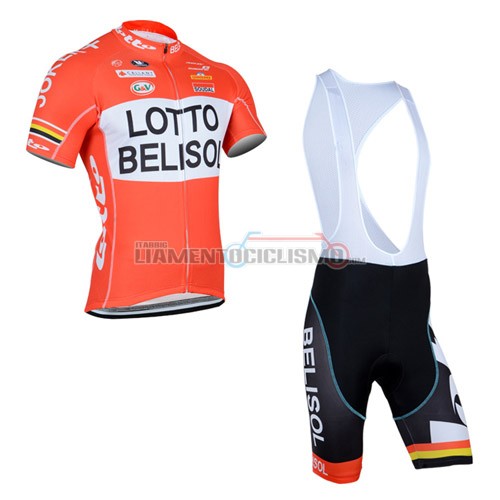 Abbigliamento Ciclismo Lotto 2014 bianco e arancione