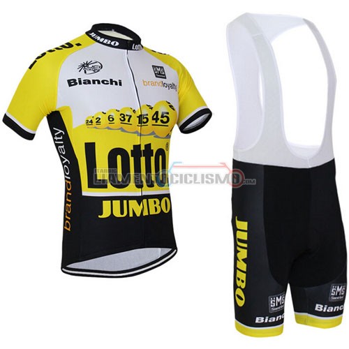 Abbigliamento Ciclismo Lotto 2015 bianco e giallo