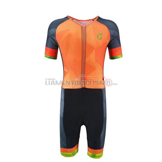 Abbigliamento Ciclismo Emonder-Triathlon Manica Corta 2019 Arancione Grigio Nero