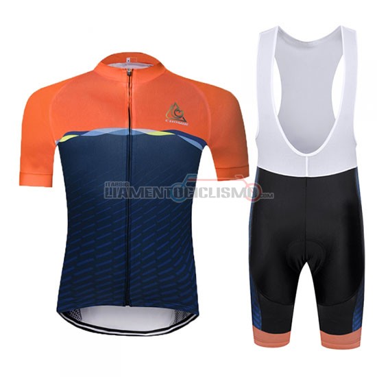 Abbigliamento Ciclismo Chomir Manica Corta 2019 Arancione Spento Blu