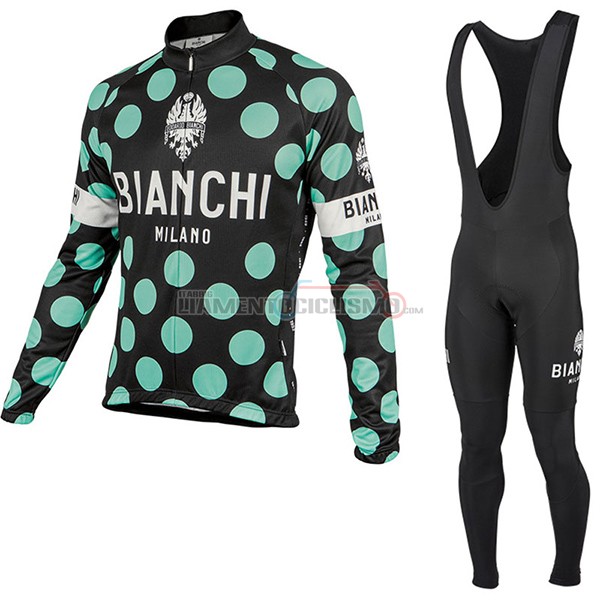 Abbigliamento Ciclismo Bianchi 2017 Milano ML 2017 nero e verde