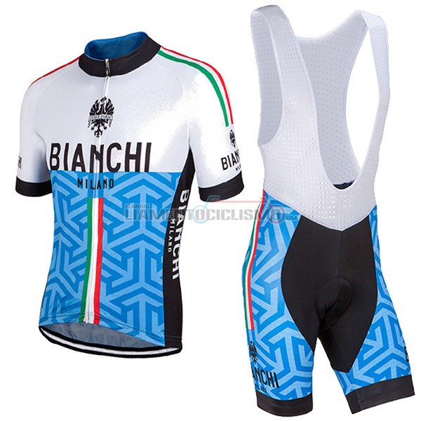 Abbigliamento Ciclismo Bianchi 2017 Milano Pontesei 2017 blu