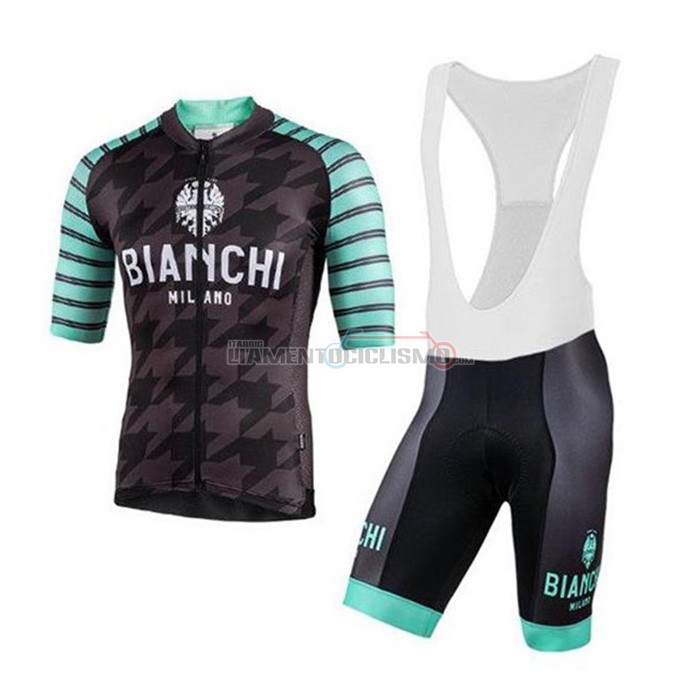 Abbigliamento Ciclismo Bianchi Manica Corta 2020 Nero Verde Bianco
