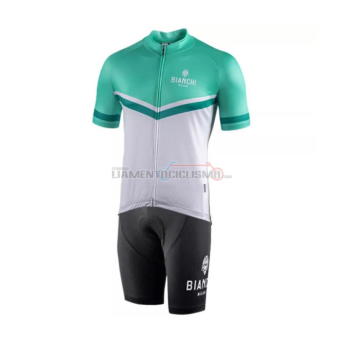 Abbigliamento Ciclismo Bianchi Manica Corta 2021 Bianco Verde