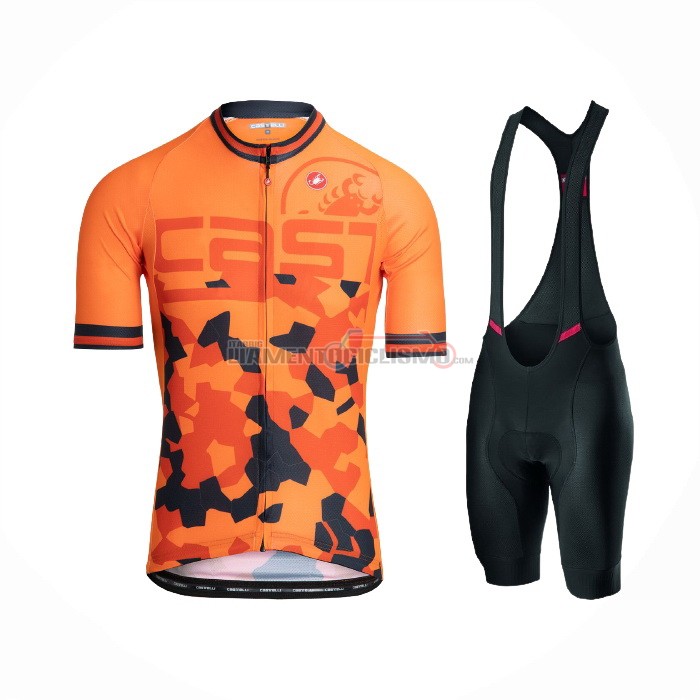 Abbigliamento Ciclismo Castelli Manica Corta 2021 Arancione