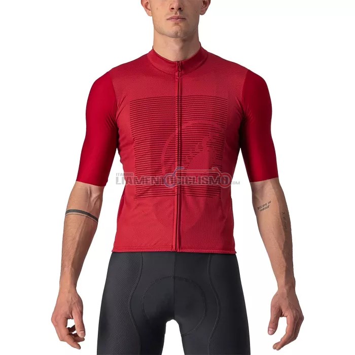 Abbigliamento Ciclismo Castelli Manica Corta 2022 Rosso