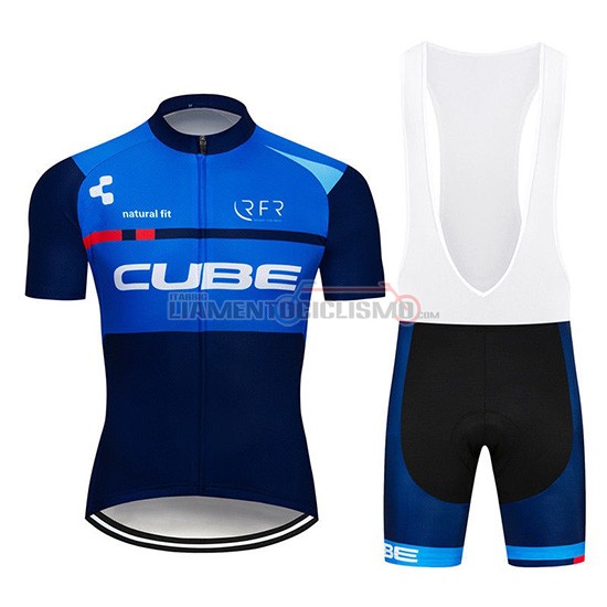 Abbigliamento Ciclismo Cube Manica Corta 2019 Blu Blu Scuro