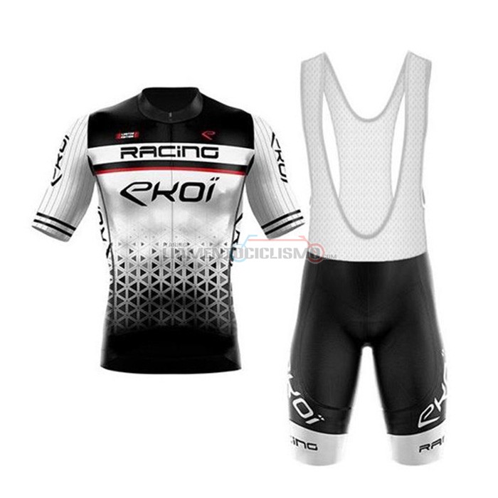 Abbigliamento Ciclismo EKOI Manica Corta 2020 Bianco Nero