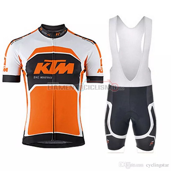 Abbigliamento Ciclismo KTM Manica Corta 2018 Bianco Arancione