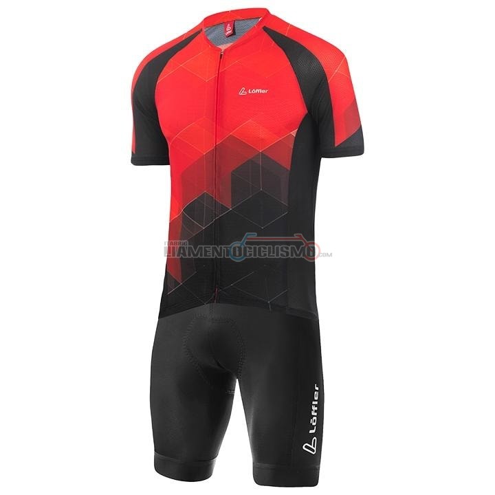 Abbigliamento Ciclismo Loffler Manica Corta 2020 Nero Rosso