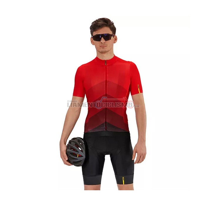 Abbigliamento Ciclismo Mavic Manica Corta 2021 Rosso Nero