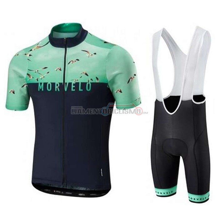 Abbigliamento Ciclismo Morvelo Manica Corta 2020 Nero Verde