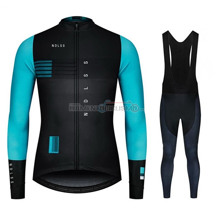 Abbigliamento Ciclismo NDLSS Manica Lunga 2020 Nero Azzurro
