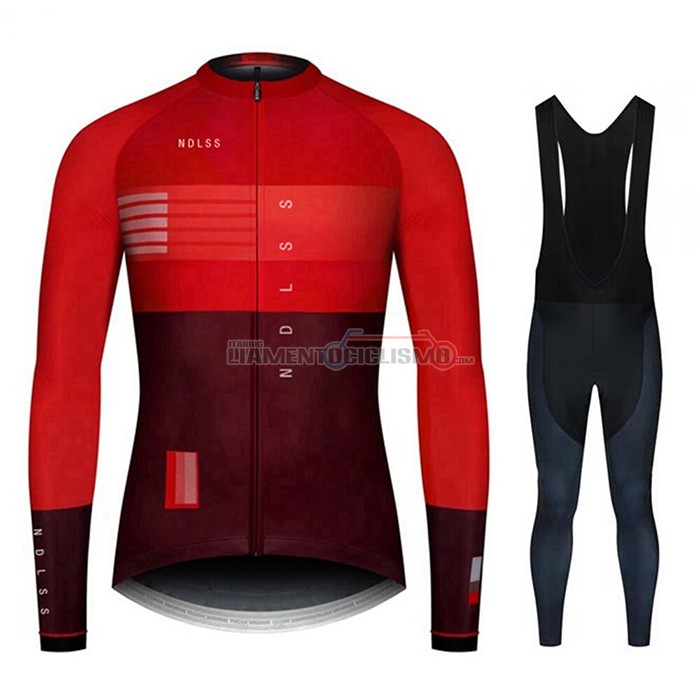 Abbigliamento Ciclismo NDLSS Manica Lunga 2020 Spento Rosso