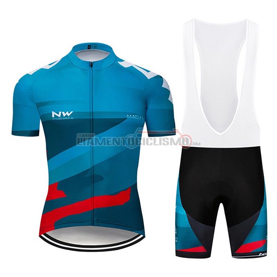 Abbigliamento Ciclismo Northwave Manica Corta 2019 Blu Rosso
