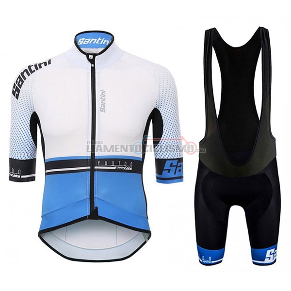 Abbigliamento Ciclismo Santini Photon 2017 blu e bianco