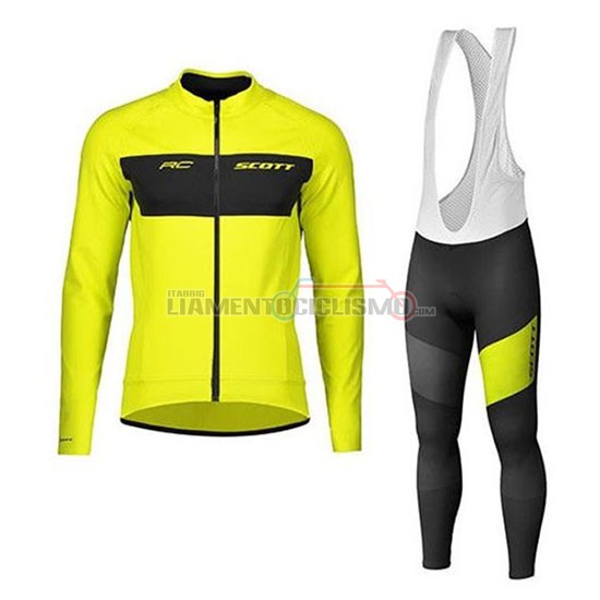Abbigliamento Ciclismo RC Scott Manica Lunga 2020 Giallo Nero
