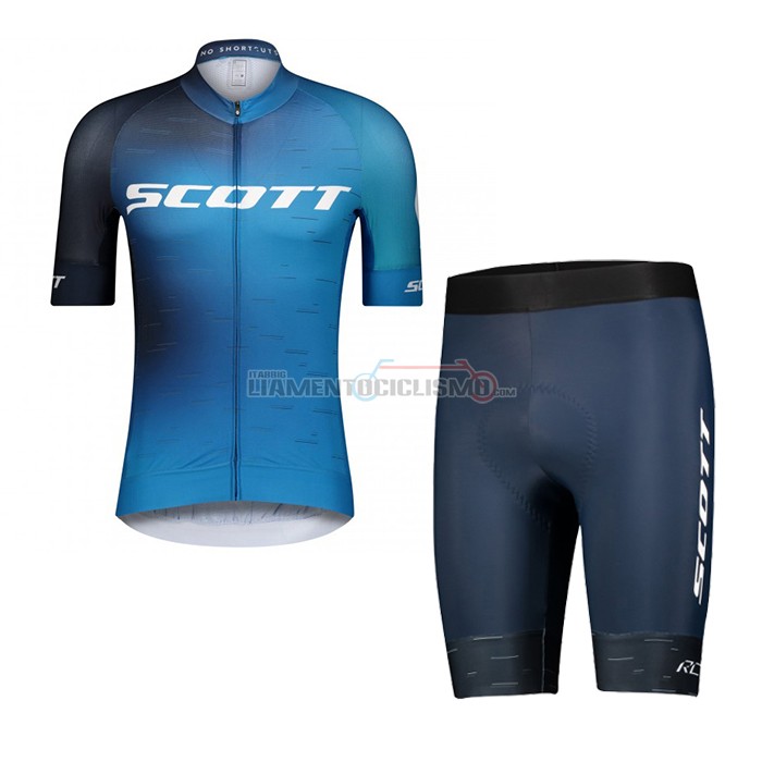 Abbigliamento Ciclismo Scott Manica Corta 2021 Nero Blu