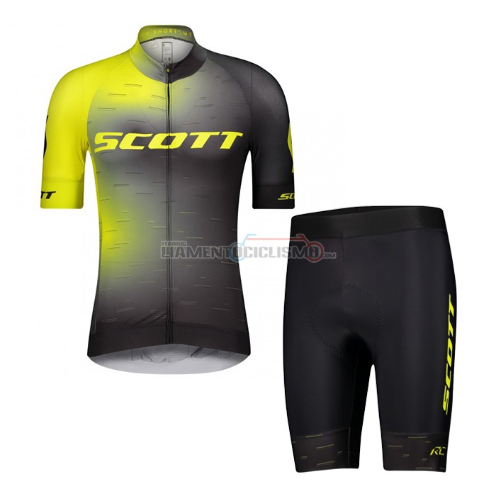 Abbigliamento Ciclismo Scott Manica Corta 2021 Nero Giallo(1)