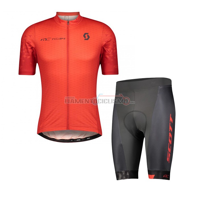 Abbigliamento Ciclismo Scott Manica Corta 2021 Rosso(1)