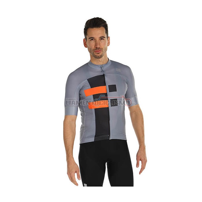 Abbigliamento Ciclismo Sportful Manica Corta 2021 Grigio Arancione