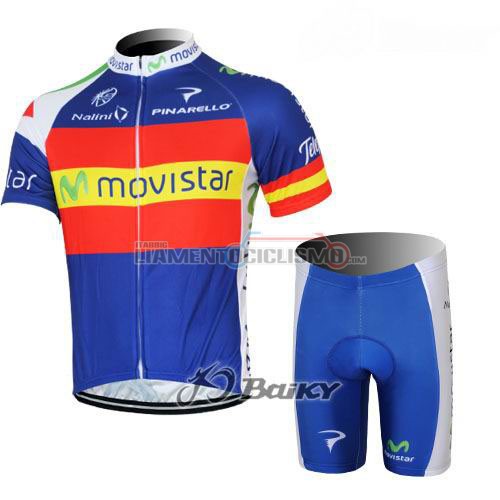 Abbigliamento Ciclismo Movistar 2012 blu e rosso