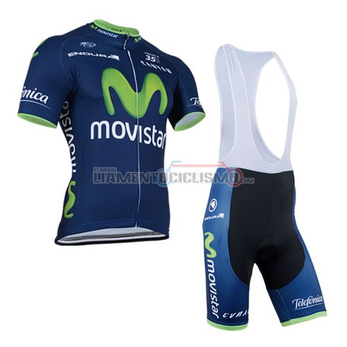 Abbigliamento Ciclismo Movistar 2014 blu e verde