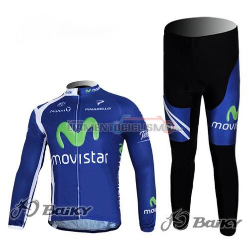 Abbigliamento Ciclismo Movistar ML 2012 blu
