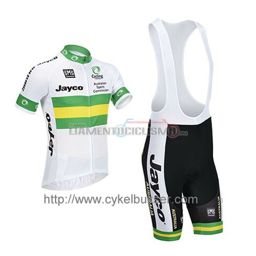Abbigliamento Ciclismo Australia 2014 bianco e verde