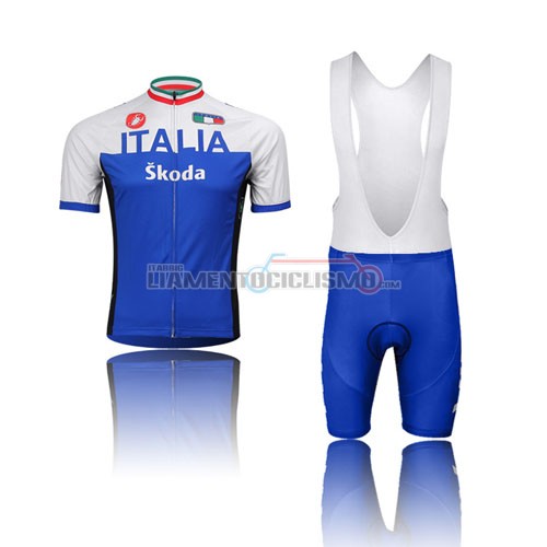 Abbigliamento Ciclismo Italia 2014 bianco e blu