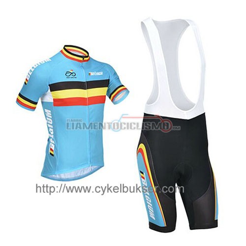 Abbigliamento Ciclismo Belgio 2016 azzurro e nero