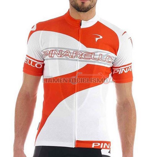 Abbigliamento Ciclismo Pinarello 2016 bianco e arancione