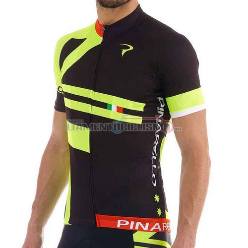 Abbigliamento Ciclismo Pinarello 2016 nero e verde